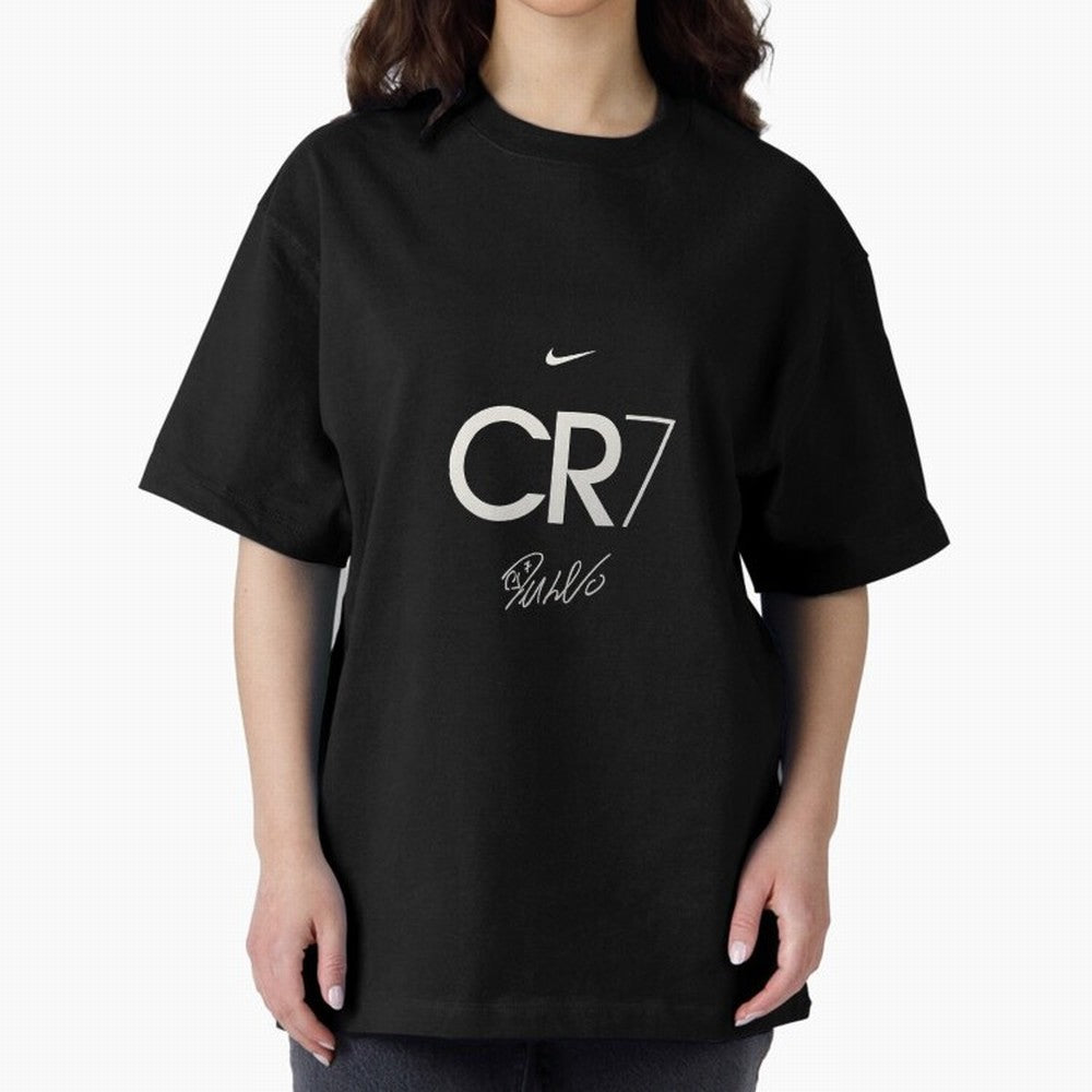 Cristiano Ronaldo Oversized T-Shirt Share the Excitement of Match Day Hype around FIFA World Cup 2026 Group Stage, Haaland and Mbappe, Germany, Championship Spirit, Famous Goals, Roaring Crowds and International Football Unity; Ideal for Fans Who