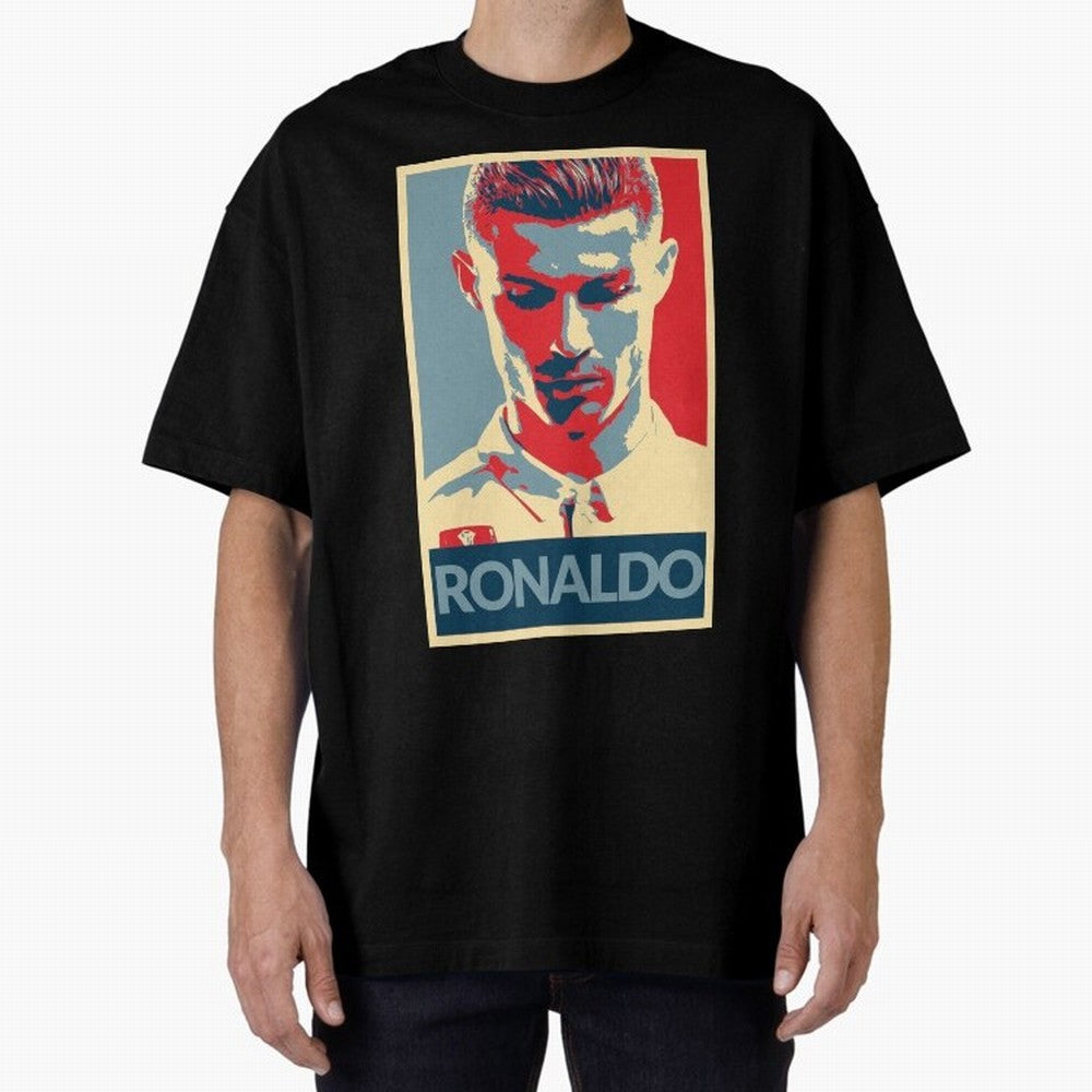 Cristiano Ronaldo Oversized T-Shirt Follow the Road to FIFA World Cup 2026 USA Canada Mexico for Fans of Cristiano Ronaldo and Argentina and Brazil, Bringing Champion Mindset, Group Stage Buzz, Knockout Tension and Passionate Fan Culture; Ideal for