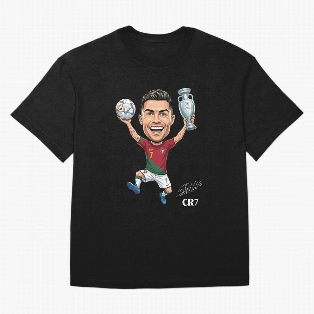 Cristiano Ronaldo Campion Oversized T-Shirt Share Global Football Passion for FIFA World Cup 2026, Featuring Mbappe, Portugal, Spain and Germany, Supporter Pride, Iconic Celebrations, Legendary Names and Global Match Day Energy; Created for Match