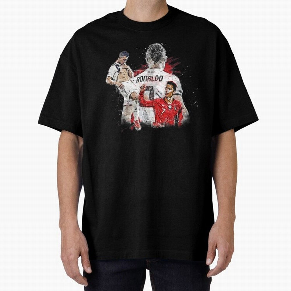 Cristiano Ronaldo Cristiano Ronaldo Oversized T-Shirt Honor the Beautiful Game during FIFA World Cup 2026 Group Stage Spirit, with Argentina and Brazil, Cristiano Ronaldo, Haaland and CR7, Match Day Excitement, Supporter Culture, Golden Goals and