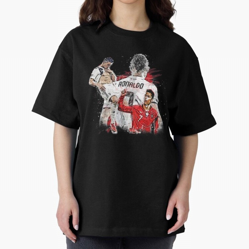 Cristiano Ronaldo Cristiano Ronaldo Oversized T-Shirt Honor the Beautiful Game during FIFA World Cup 2026 Group Stage Spirit, with Argentina and Brazil, Cristiano Ronaldo, Haaland and CR7, Match Day Excitement, Supporter Culture, Golden Goals and