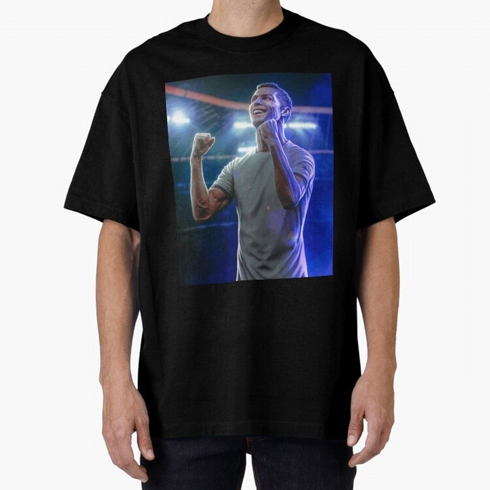 Cristiano Ronaldo Oversized T-Shirt Turn Up for Global Football Passion for FIFA World Cup 2026, Connected to Messi, CR7 and Mbappe, Spain, Stadium Memories, Football Loyalty, International Chants and Championship Tradition; Ideal for Football
