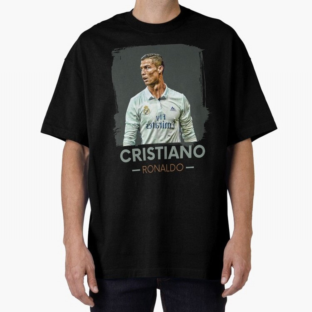 Cristiano Ronaldo Best Seller Oversized T-Shirt Support Global Football Passion for FIFA World Cup 2026, Celebrating Cristiano Ronaldo, Argentina, France and Brazil, Football History, Final Match Energy, Crowd Noise and Once in a Lifetime Moments;