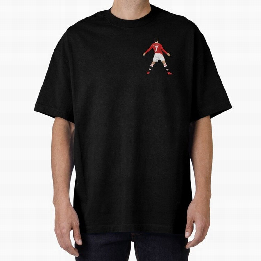 Ronaldo CR7 - Manchester Unided Oversized T-Shirt Capture Match Day Hype around FIFA World Cup 2026 Group Stage, Mbappe and Neymar, Brazil, Portugal and Argentina, Soccer Culture, Superstar Moments, National Team Dreams and Competitive Fire; Great