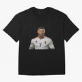 Sticker Ronaldo 2024 Oversized T-Shirt Join the Global Buzz around Global Football Passion for FIFA World Cup 2026 Group Stage, Highlighting Messi, CR7 and Mbappe, Portugal, Spain and Germany, Stadium Chants, National Pride, Trophy Dreams and