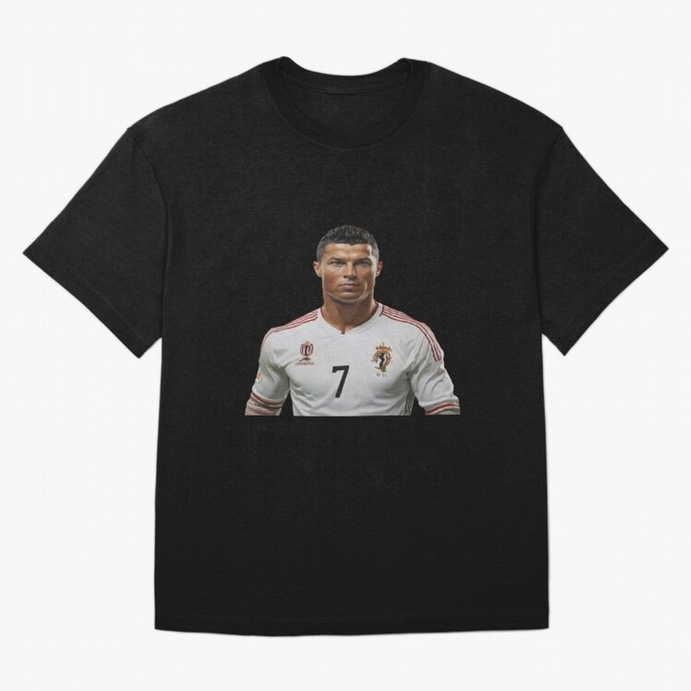 Sticker Ronaldo 2024 Oversized T-Shirt Join the Global Buzz around Global Football Passion for FIFA World Cup 2026 Group Stage, Highlighting Messi, CR7 and Mbappe, Portugal, Spain and Germany, Stadium Chants, National Pride, Trophy Dreams and