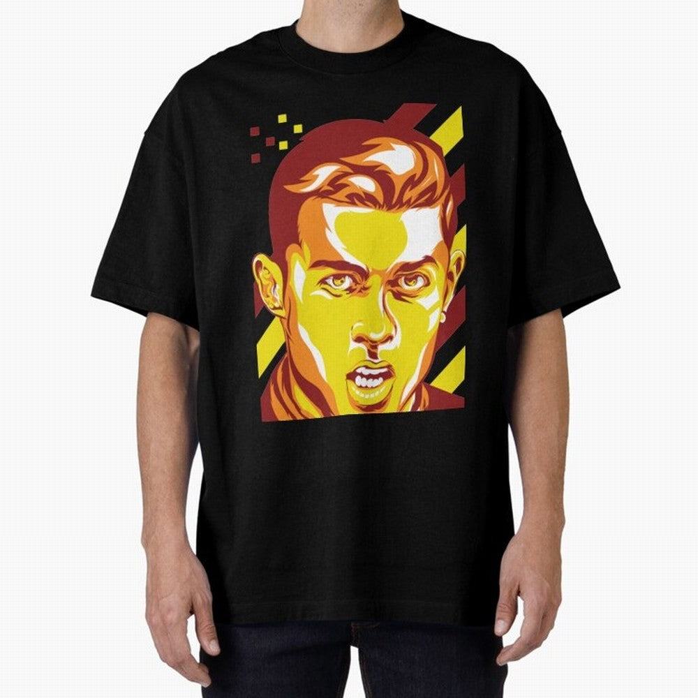 Cristiano Ronaldo Cristiano Ronaldo Oversized T-Shirt Honor Champions and Dreams in FIFA World Cup 2026 Group Stage with Cristiano Ronaldo, Haaland and CR7, Portugal Energy, Retro Football Energy, Iconic Rivalries, Trophy Chase Drama and Stadium