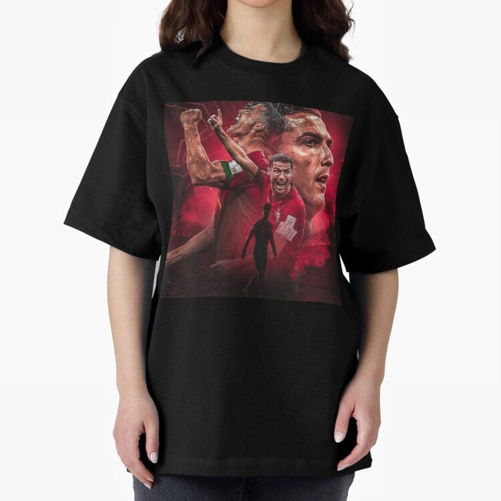Cristiano Ronaldo - CR 7 Celebration Oversized T-Shirt Get Ready for the FIFA World Cup 2026 Journey through Mbappe and Neymar Highlights, Brazil, Portugal and Argentina Pride, Football History, Final Match Energy, Crowd Noise and Once in a