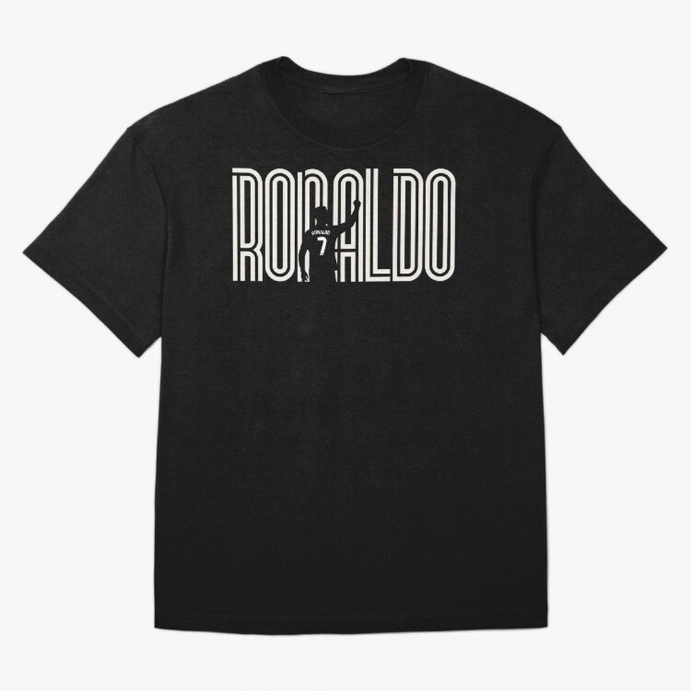 Fan Art - Cristiano Ronaldo (CR7) - Black Edition Oversized T-Shirt Support Global Football Passion for FIFA World Cup 2026, Driven by Haaland and Mbappe, Argentina, France and Brazil, Soccer Culture, Superstar Moments, National Team Dreams and