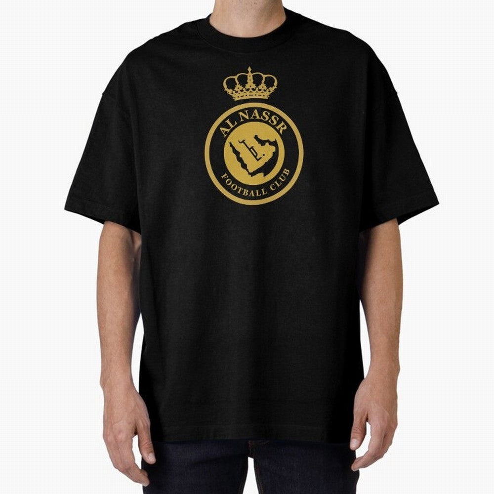 Al-Nassr Football Club - Oversized T-Shirt Celebrate Unforgettable Nights in Match Day Hype around FIFA World Cup 2026 Group Stage, Haaland and Mbappe, Argentina, Worldwide Fan Energy, Dramatic Goals, Stadium Lights and Championship Celebrations;
