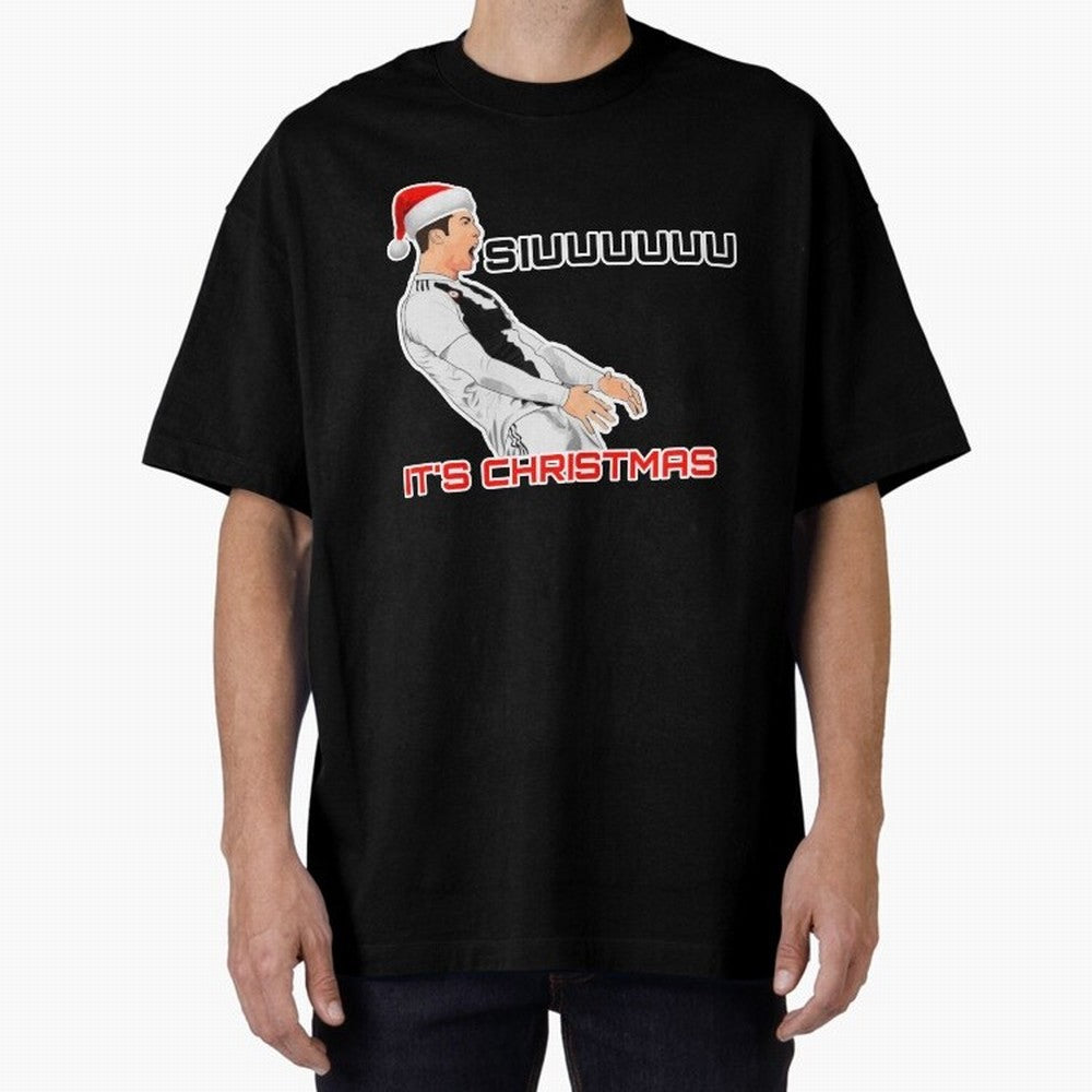 Siuuuuuu CR7 Christmas funny Oversized T-Shirt Follow Match Day Hype around FIFA World Cup 2026, Haaland and Mbappe, Spain and Netherlands, Stadium Chants, National Pride, Trophy Dreams and Unforgettable Football Memories; Perfect for Supporters
