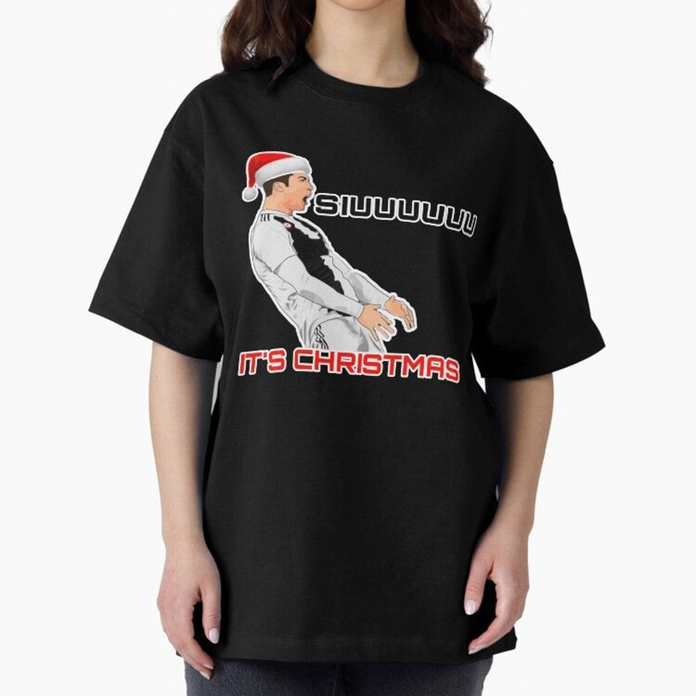 Siuuuuuu CR7 Christmas funny Oversized T-Shirt Follow Match Day Hype around FIFA World Cup 2026, Haaland and Mbappe, Spain and Netherlands, Stadium Chants, National Pride, Trophy Dreams and Unforgettable Football Memories; Perfect for Supporters