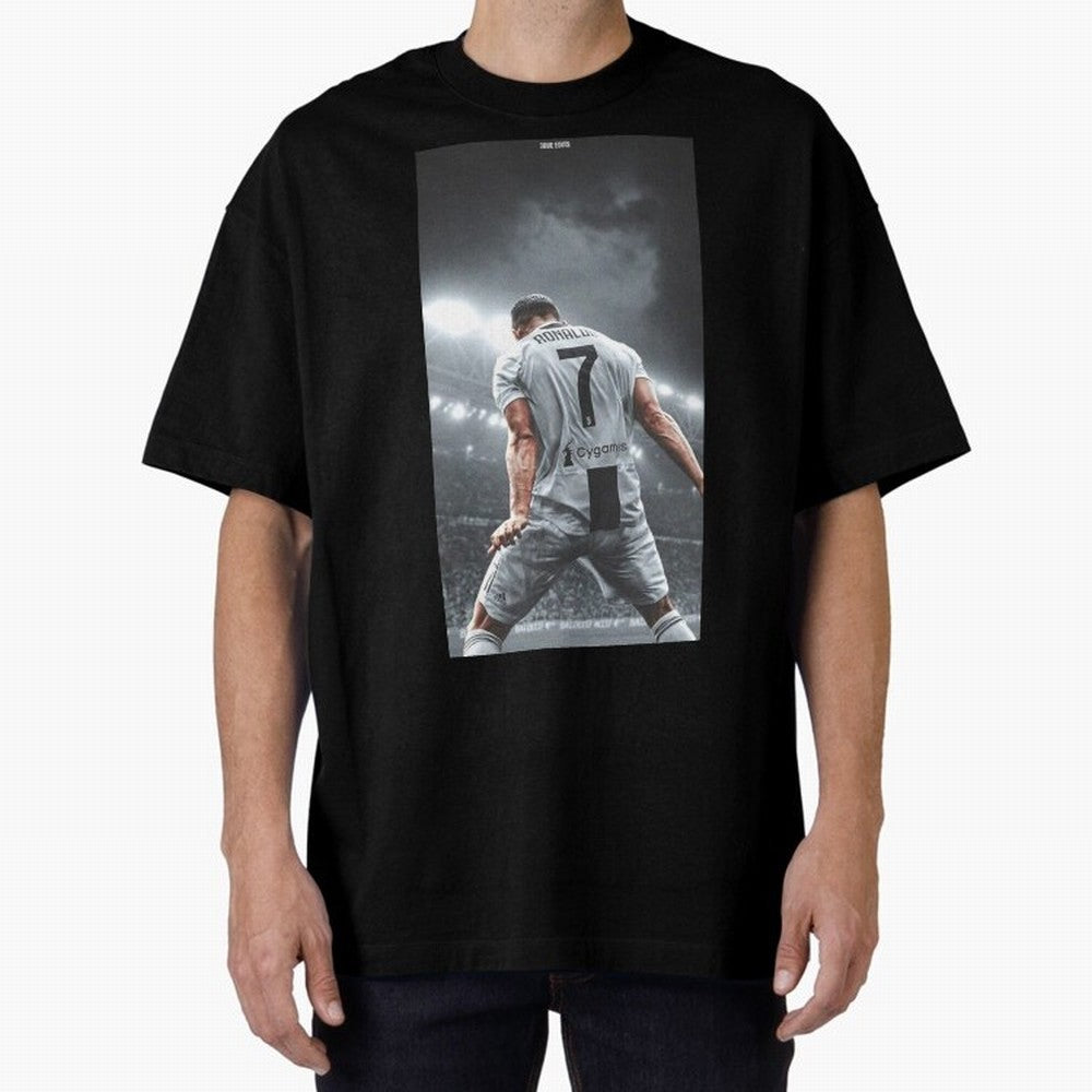 Cristiano Ronaldo Fantastic Oversized T-Shirt Represent Football Lovers during Global Football Passion for FIFA World Cup 2026 Group Stage, Centered on Haaland and Mbappe, Argentina and Brazil, Classic Soccer Heritage, Championship Pressure, Fan