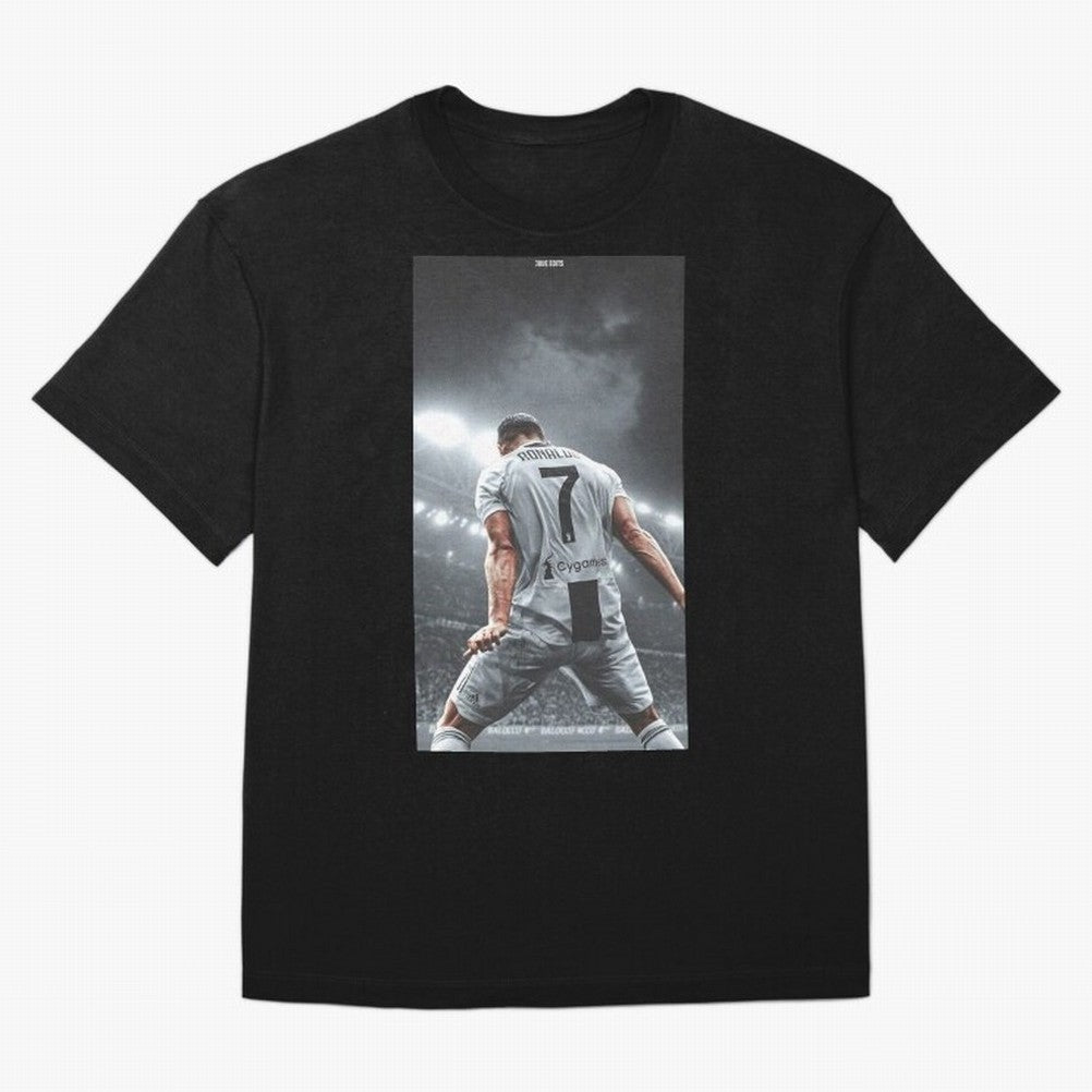 Cristiano Ronaldo Fantastic Oversized T-Shirt Represent Football Lovers during Global Football Passion for FIFA World Cup 2026 Group Stage, Centered on Haaland and Mbappe, Argentina and Brazil, Classic Soccer Heritage, Championship Pressure, Fan