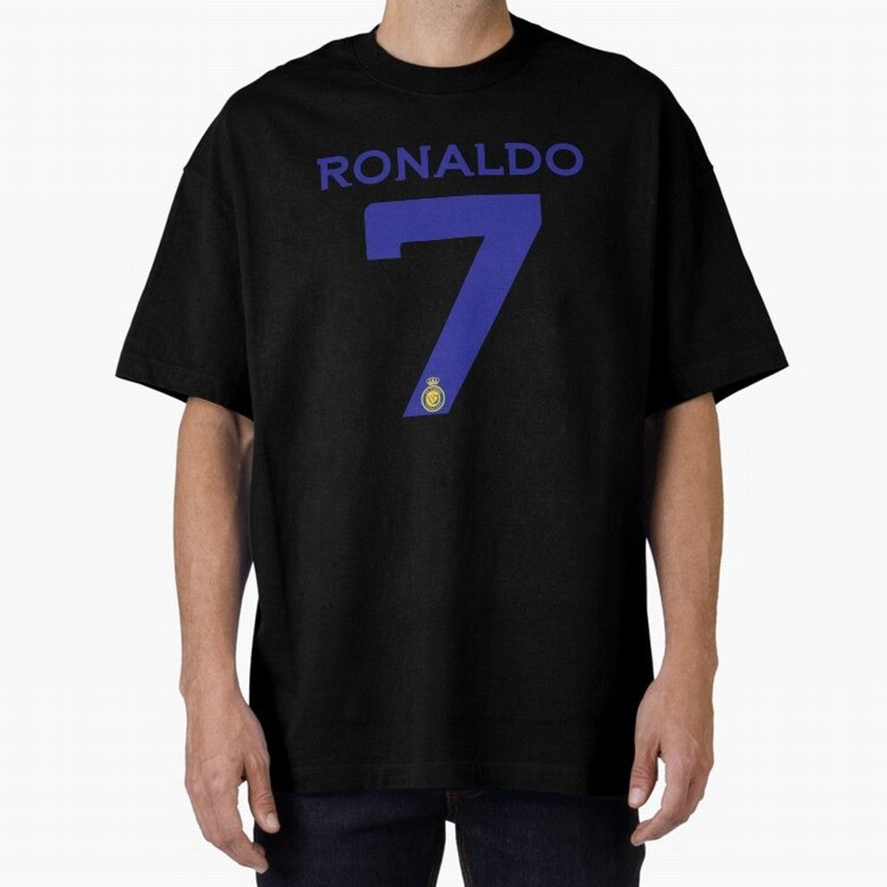 Ronaldo 7 Al-Nassr Football Club - Oversized T-Shirt Bring Global Tournament Vibes to Global Football Passion for FIFA World Cup 2026, Made for CR7, Brazil, Supporter Pride, Iconic Celebrations, Legendary Names and Global Match Day Energy; Ideal
