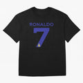 Ronaldo 7 Al-Nassr Football Club - Oversized T-Shirt Celebrate Unforgettable Nights in Global Football Passion for FIFA World Cup 2026 USA Canada Mexico, Celebrating Messi, CR7 and Mbappe, England and Germany, Championship Spirit, Famous Goals,