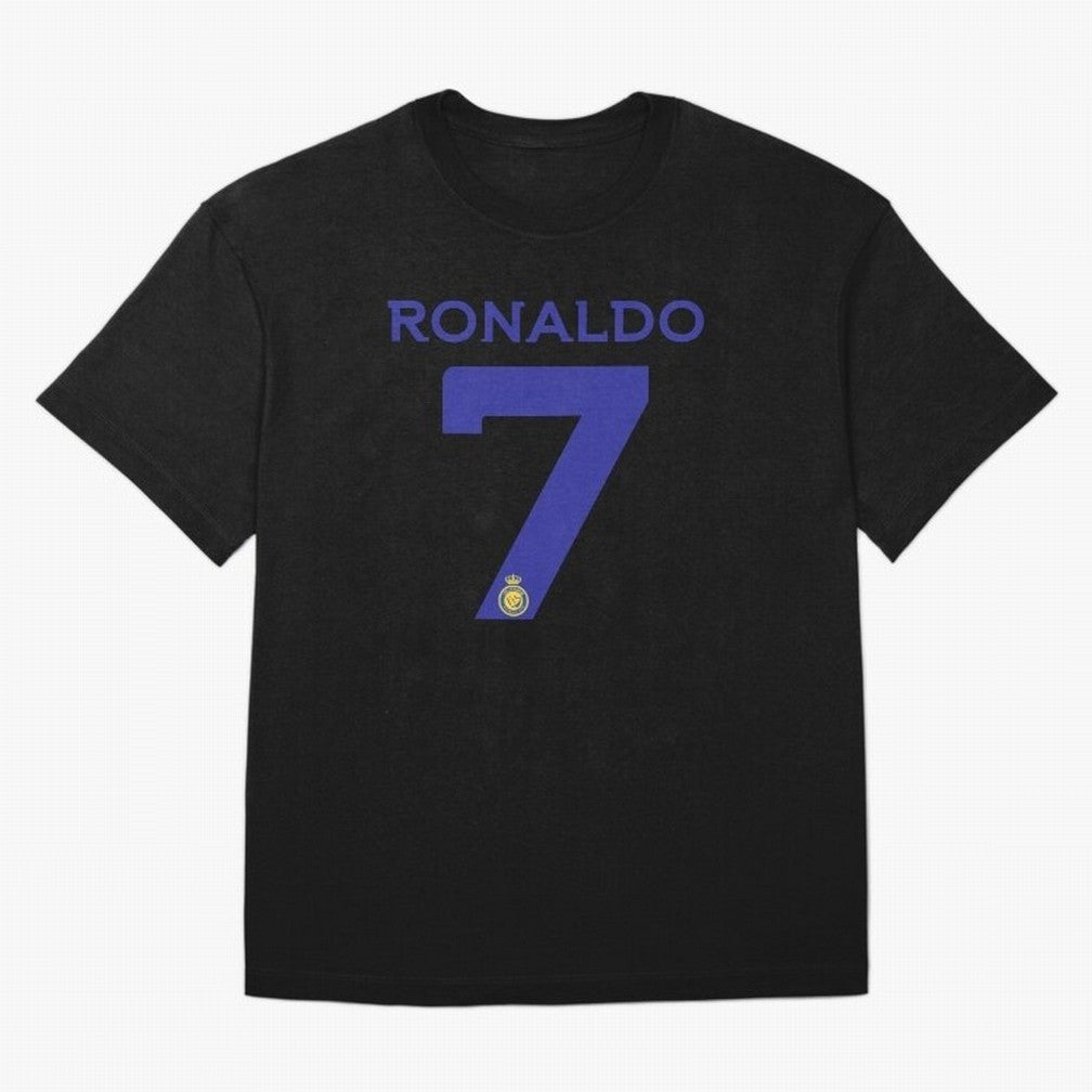 Ronaldo 7 Al-Nassr Football Club - Oversized T-Shirt Celebrate Unforgettable Nights in Global Football Passion for FIFA World Cup 2026 USA Canada Mexico, Celebrating Messi, CR7 and Mbappe, England and Germany, Championship Spirit, Famous Goals,