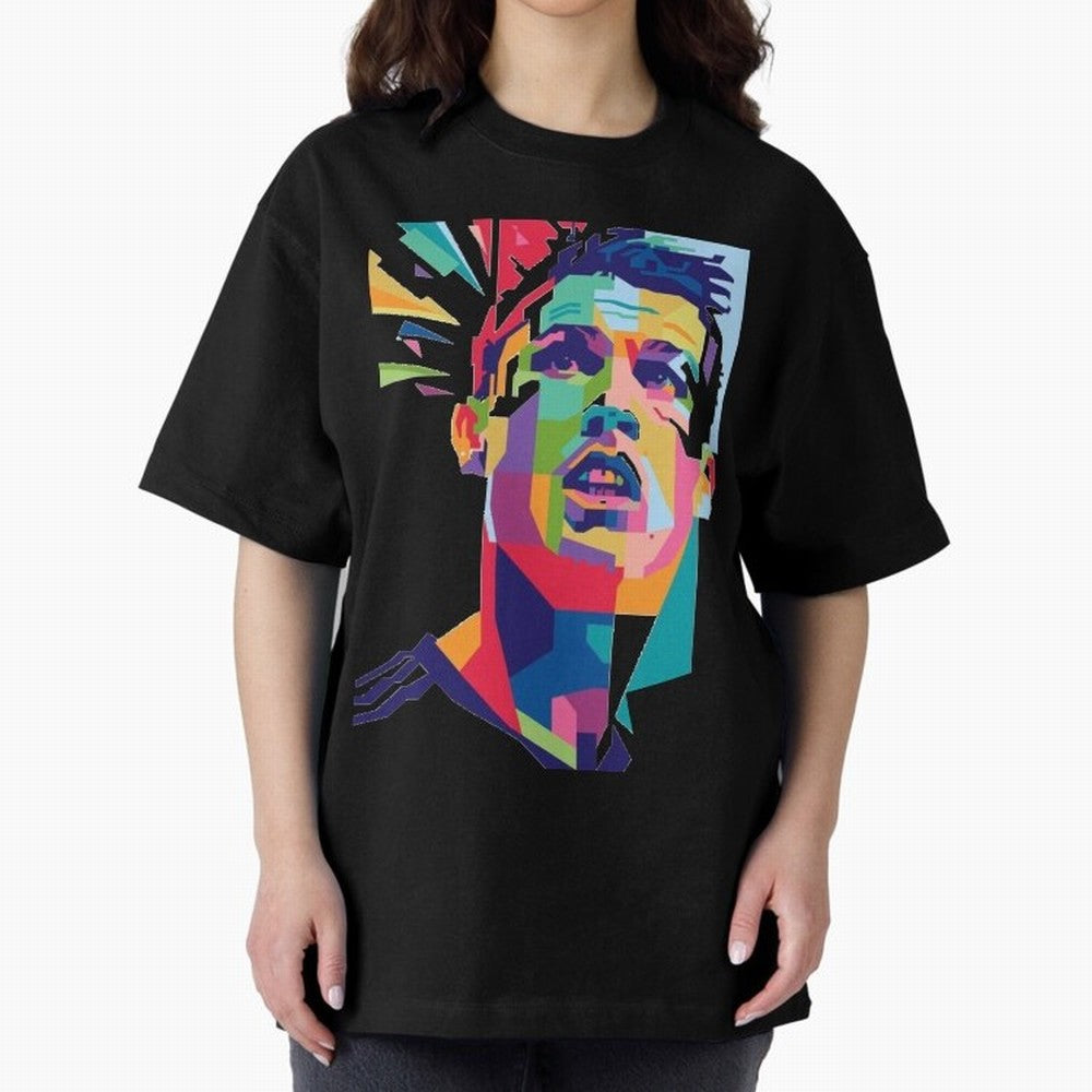 CR7 Sketch Oversized T-Shirt Represent Fans Who Live for Global Football Passion for FIFA World Cup 2026 Group Stage, Celebrating Haaland, Argentina, France and Brazil, Tournament Hype, Historic Matchups, Family Viewing Parties and Global Sports