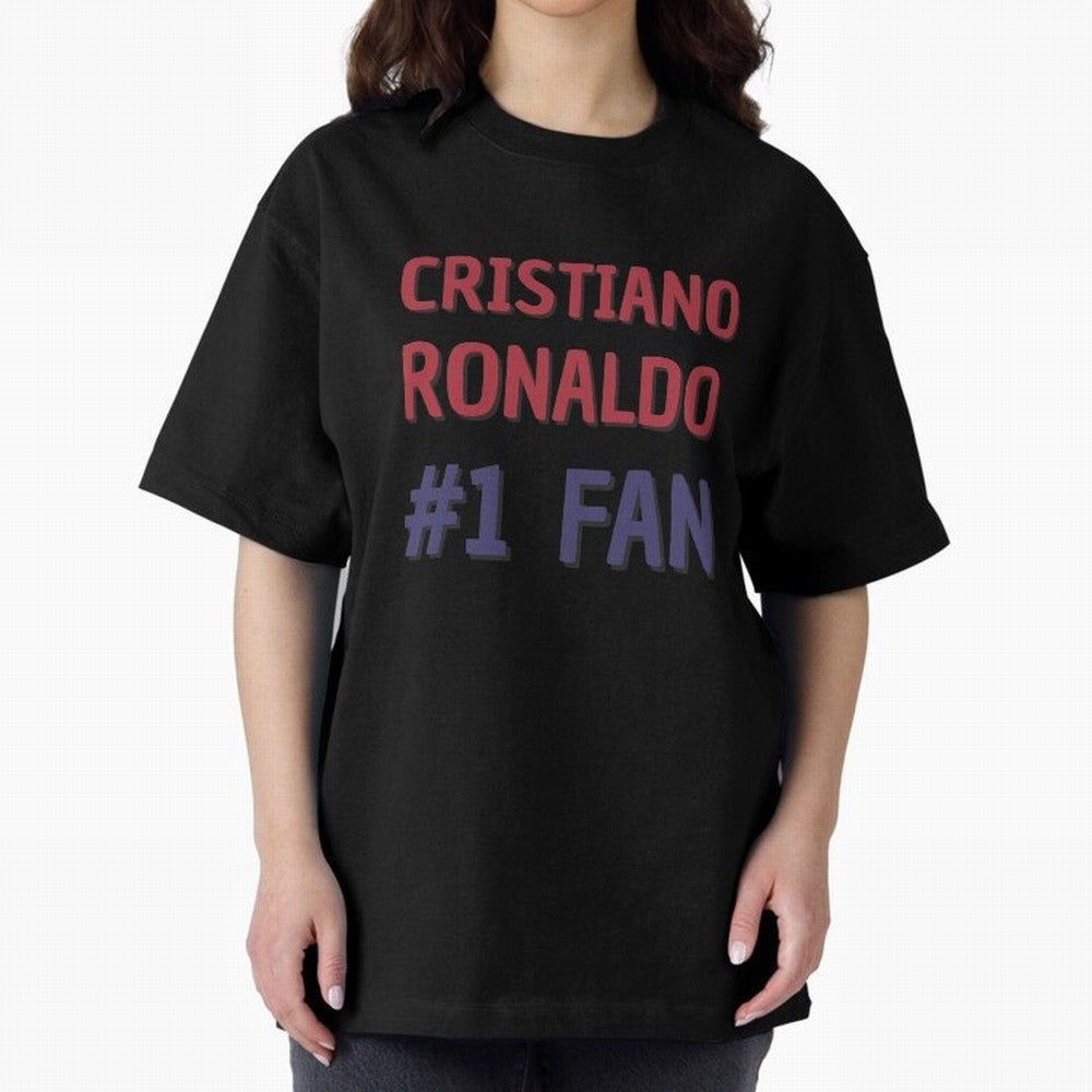 Cristiano Ronaldo - #1 Fan Oversized T-Shirt Keep the Legacy of the FIFA World Cup 2026 USA Canada Mexico Journey through Haaland and Mbappe Highlights, England and Germany Pride, Worldwide Fan Energy, Dramatic Goals, Stadium Lights and