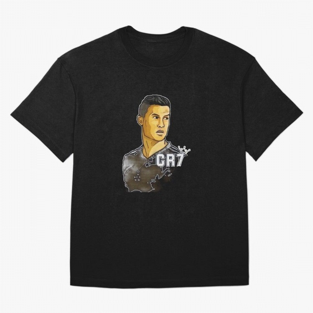 Cristiano Ronaldo digital art Oversized T-Shirt Enjoy Global Football Passion for FIFA World Cup 2026 USA Canada Mexico, Driven by Haaland, France and Portugal, Football Passion, Legendary Performances, Festival Vibes and Supporter Community; Ideal