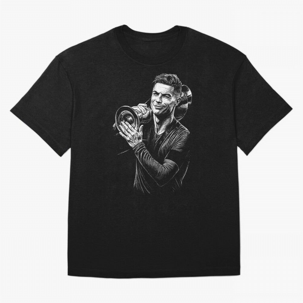 Cristiano Ronaldo Nations League Cup Oversized T-Shirt Feel the Roar of FIFA World Cup 2026 USA Canada Mexico Spirit, Capturing Netherlands, CR7, Championship Spirit, Famous Goals, Roaring Crowds and International Football Unity; Made for