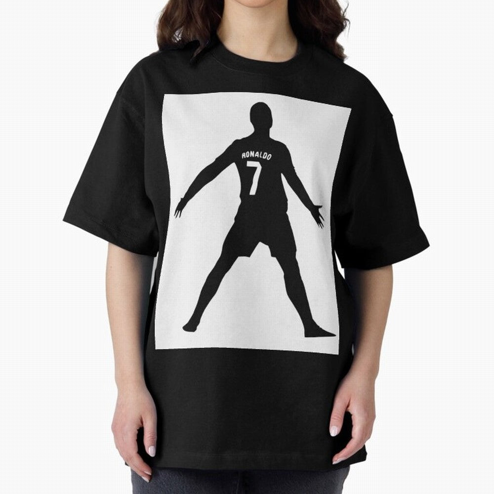Cristiano Ronaldo #7108 Oversized T-Shirt Show Support during FIFA World Cup 2026 for Fans of Messi and Cristiano Ronaldo and Netherlands, Bringing Vintage Soccer Flavor, Modern Football Stars, National Flags and Final Night Emotion; Great for