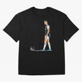 Ronaldo Watercolor Oversized T-Shirt Create FIFA World Cup 2026 for Fans of Messi, Neymar and Mbappe and Spain, Bringing Championship Spirit, Famous Goals, Roaring Crowds and International Football Unity; Great for Watch Parties, Sports Bars,
