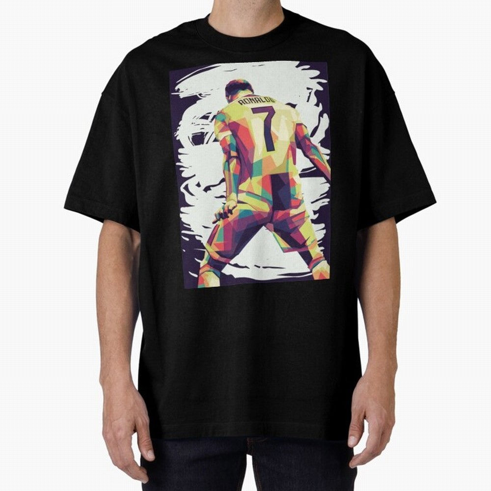 Cristiano Ronaldo Art cristiano ronaldo Oversized T-Shirt Experience FIFA World Cup 2026 for Fans of Messi, CR7 and Mbappe and England and Germany, Bringing Champion Mindset, Group Stage Buzz, Knockout Tension and Passionate Fan Culture; Perfect