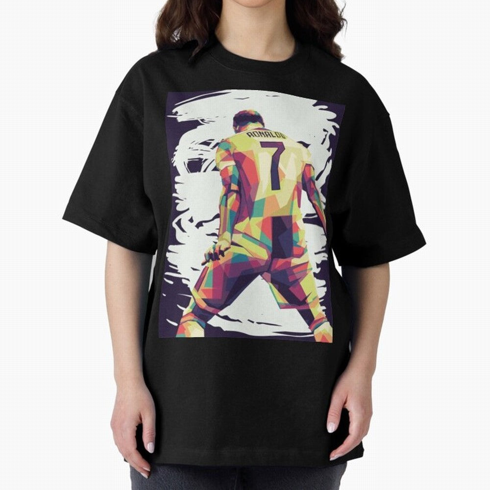 Cristiano Ronaldo Art cristiano ronaldo Oversized T-Shirt Experience FIFA World Cup 2026 for Fans of Messi, CR7 and Mbappe and England and Germany, Bringing Champion Mindset, Group Stage Buzz, Knockout Tension and Passionate Fan Culture; Perfect