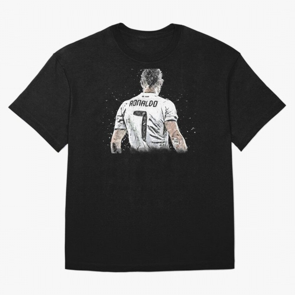 Cristiano Ronaldo Cristiano ronaldo back Oversized T-Shirt Cheer for Global Football Passion for FIFA World Cup 2026 Group Stage, Driven by Haaland, Brazil, Portugal and Argentina, Championship Spirit, Famous Goals, Roaring Crowds and International