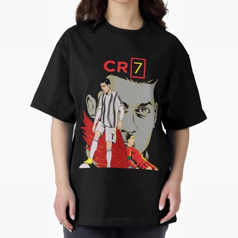 Cristiano Ronaldo Cristiano Ronaldo cr7 Oversized T-Shirt Celebrate Football Dreams Across FIFA World Cup 2026 USA Canada Mexico Inspired by Mbappe, England, France and Netherlands Energy, Supporter Pride, Iconic Celebrations, Legendary Names and