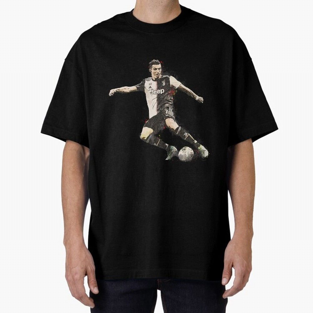 Cristiano Ronaldo Oversized T-Shirt Support the Legends of the FIFA World Cup 2026 USA Canada Mexico Journey through Neymar Highlights, Spain Pride, Vintage Soccer Flavor, Modern Football Stars, National Flags and Final Night Emotion; Great for