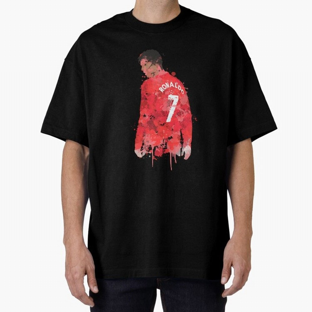 Cristiano Ronaldo - Manchester United Legend Art Oversized T-Shirt Keep the Legacy of the FIFA World Cup 2026 USA Canada Mexico Journey through Neymar, Haaland and Cristiano Ronaldo Highlights, Netherlands Pride, Championship Spirit, Famous Goals,