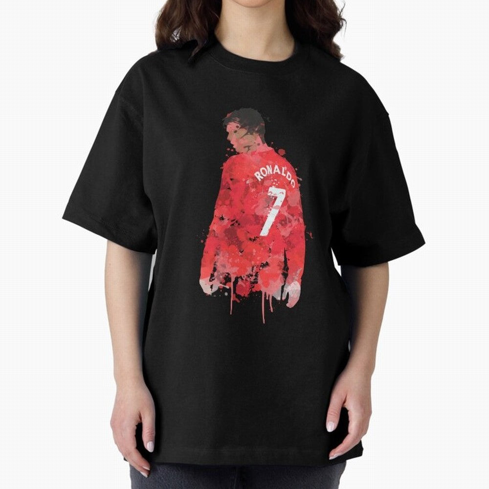 Cristiano Ronaldo - Manchester United Legend Art Oversized T-Shirt Keep the Legacy of the FIFA World Cup 2026 USA Canada Mexico Journey through Neymar, Haaland and Cristiano Ronaldo Highlights, Netherlands Pride, Championship Spirit, Famous Goals,