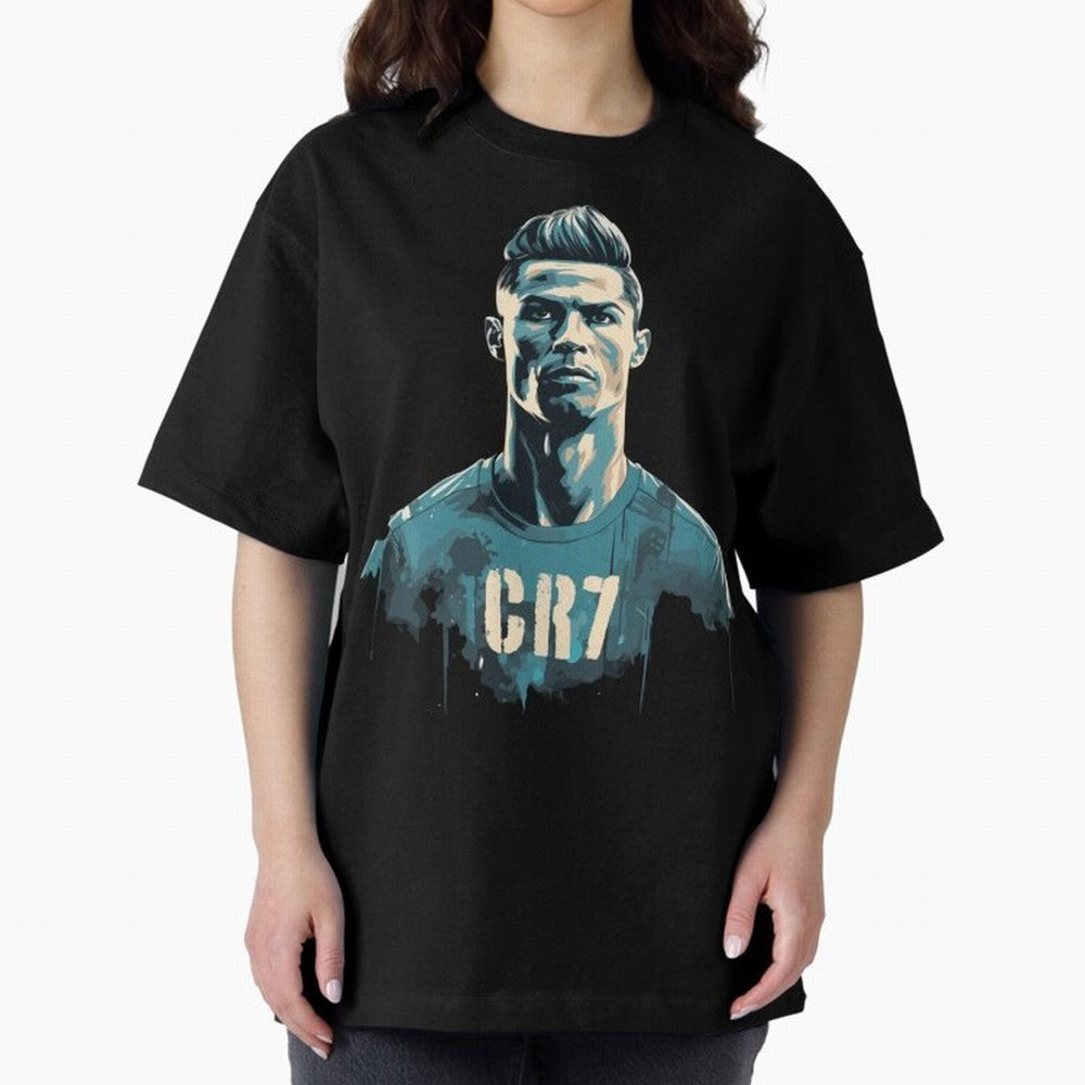 CR7 Oversized T-Shirt Celebrate the Road through FIFA World Cup 2026 Spirit, Centered on England and Germany, Mbappe and Neymar, Football Festival Excitement, Trophy Ambitions, Country Rivalries and Star Player Buzz; Made for Collectors Who Enjoy