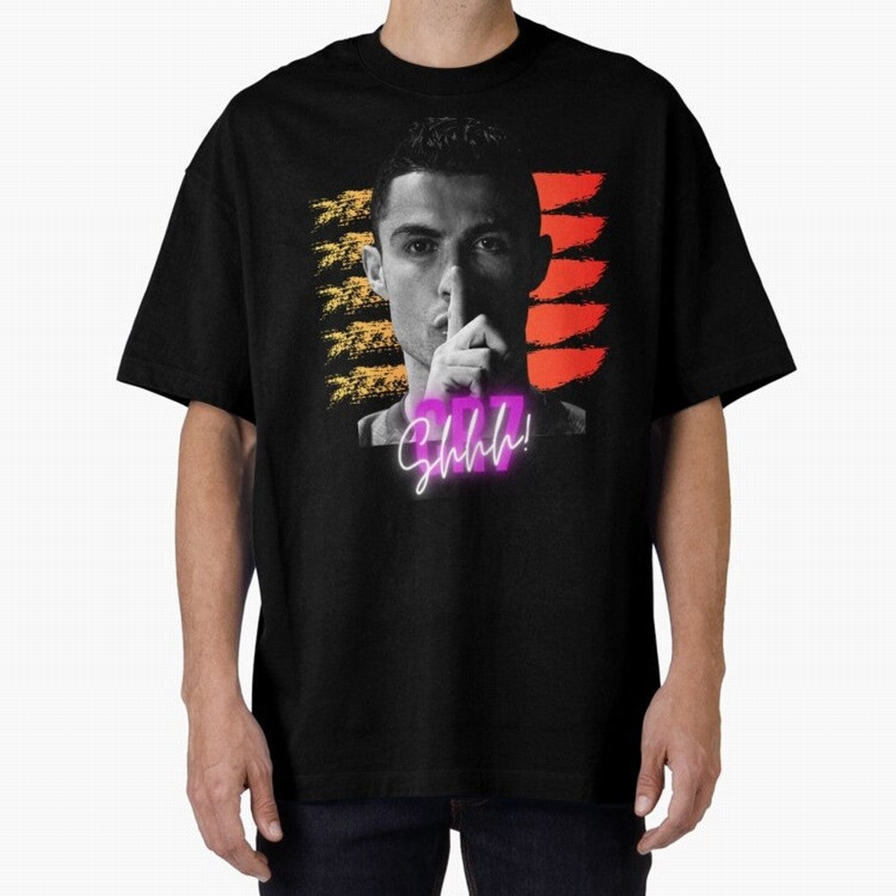 Cristiano Ronaldo cr7 Oversized T-Shirt Mark Global Football Passion for FIFA World Cup 2026, Featuring Haaland and Mbappe, France, Football History, Final Match Energy, Crowd Noise and Once in a Lifetime Moments; Perfect for Supporters Who Want