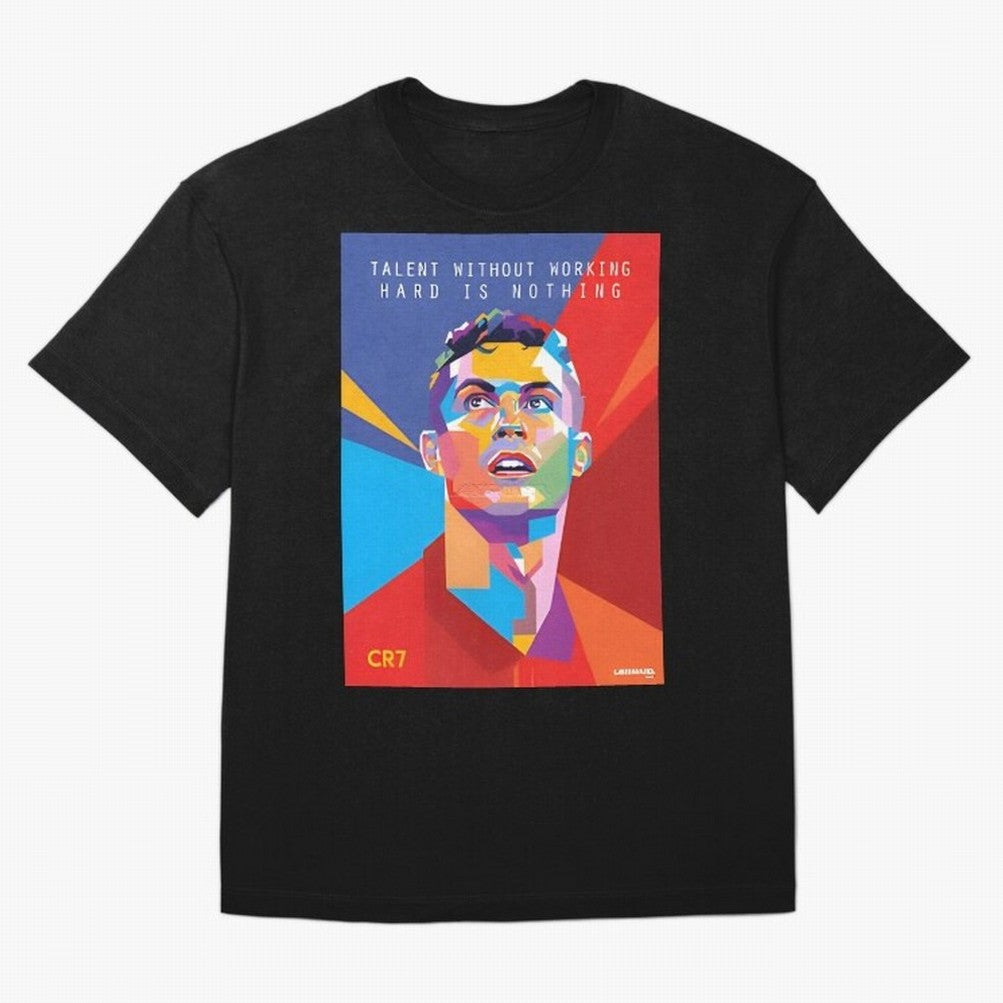 Cristiano Ronaldo Oversized T-Shirt Show Match Day Excitement for FIFA World Cup 2026 USA Canada Mexico Featuring Messi, CR7 and Mbappe, Portugal Energy, Soccer Culture, Superstar Moments, National Team Dreams and Competitive Fire; Great for Watch