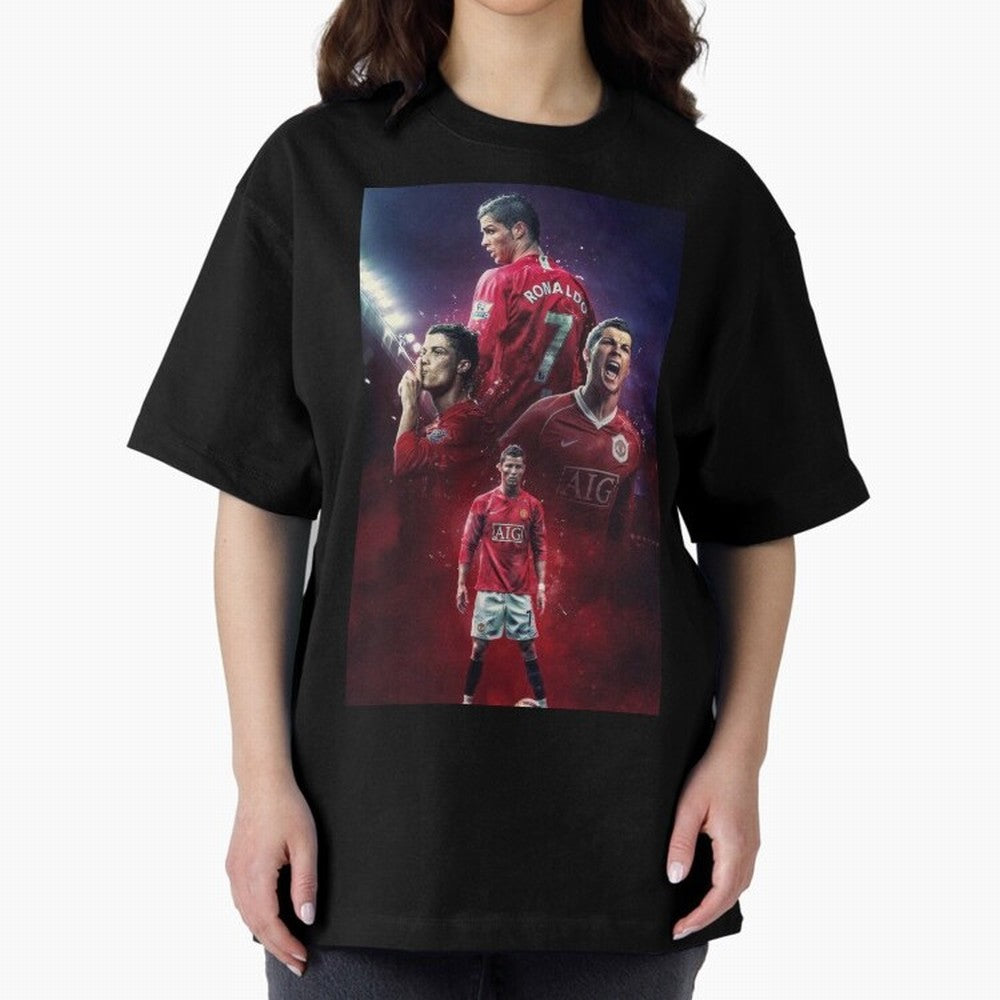 Cristiano Ronaldo dos Santos Aveiro Art Oversized T-Shirt Join Supporters Worldwide for Match Day Hype around FIFA World Cup 2026, Neymar, Argentina and Brazil, Football Festival Excitement, Trophy Ambitions, Country Rivalries and Star Player Buzz;