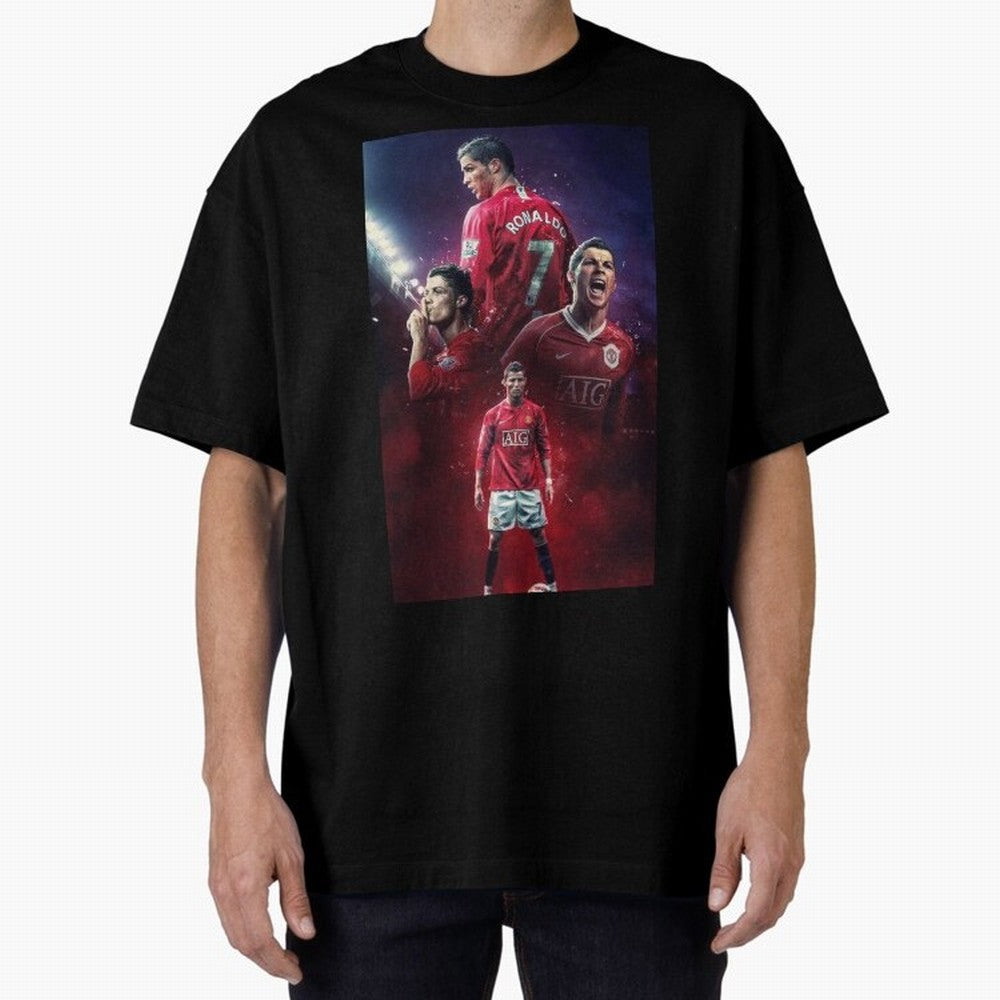 Cristiano Ronaldo dos Santos Aveiro Art Oversized T-Shirt Join Supporters Worldwide for Match Day Hype around FIFA World Cup 2026, Neymar, Argentina and Brazil, Football Festival Excitement, Trophy Ambitions, Country Rivalries and Star Player Buzz;