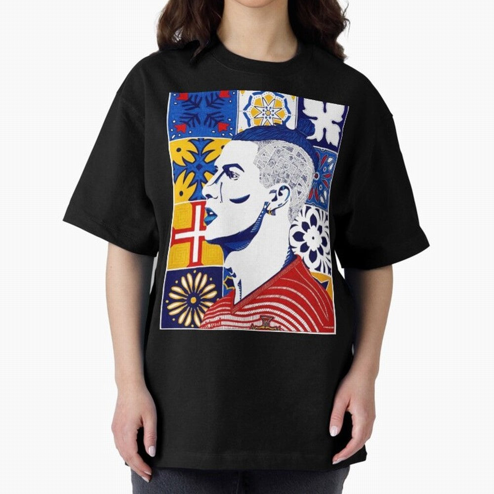 Cristiano Ronaldo Cristiano Ronaldo Azulejos Oversized T-Shirt Step into Match Day Hype around FIFA World Cup 2026 USA Canada Mexico, CR7 and Messi, Argentina, Classic Soccer Heritage, Championship Pressure, Fan Loyalty and International Pride;
