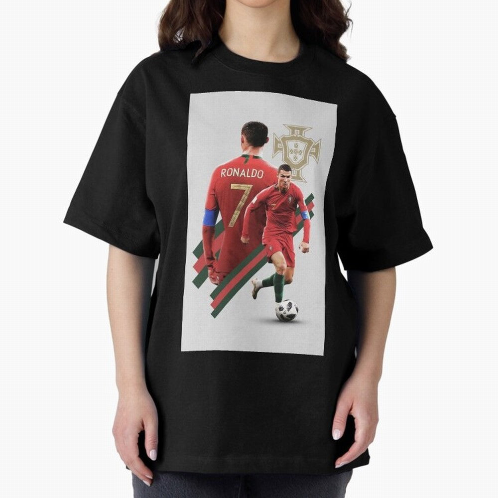 cr qatar Oversized T-Shirt Follow Every Goal of FIFA World Cup 2026 Spirit, Filled with Argentina and Brazil, Messi and Cristiano Ronaldo, Supporter Pride, Iconic Celebrations, Legendary Names and Global Match Day Energy; Built for Supporters