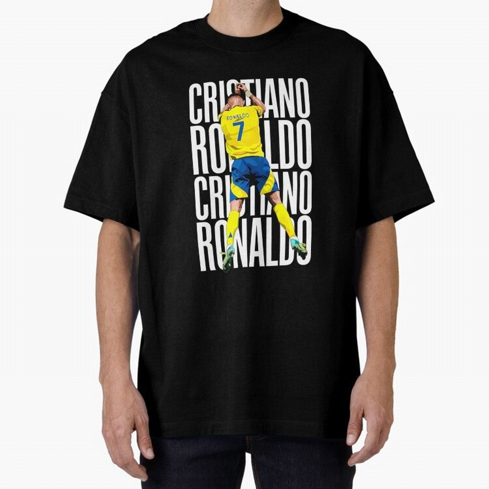 Cristiano Ronaldo Siuuuu Celebration Oversized T-Shirt Celebrate the Biggest Stage of Global Football Passion for FIFA World Cup 2026 Group Stage, Centered on CR7 and Messi, Portugal, Soccer Culture, Superstar Moments, National Team Dreams and