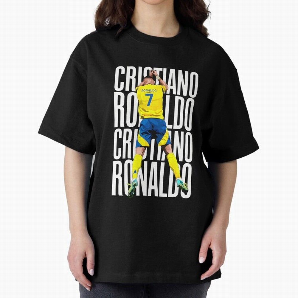 Cristiano Ronaldo Siuuuu Celebration Oversized T-Shirt Celebrate the Biggest Stage of Global Football Passion for FIFA World Cup 2026 Group Stage, Centered on CR7 and Messi, Portugal, Soccer Culture, Superstar Moments, National Team Dreams and