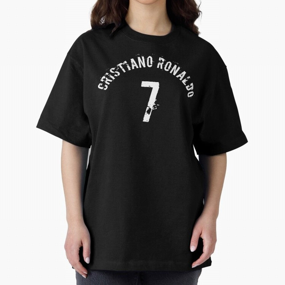 Cristiano Ronaldo 7 Oversized T-Shirt Celebrate Supporters United by Global Football Passion for FIFA World Cup 2026 Group Stage, Highlighting Messi, CR7 and Mbappe, France and Portugal, Champion Mindset, Group Stage Buzz, Knockout Tension and