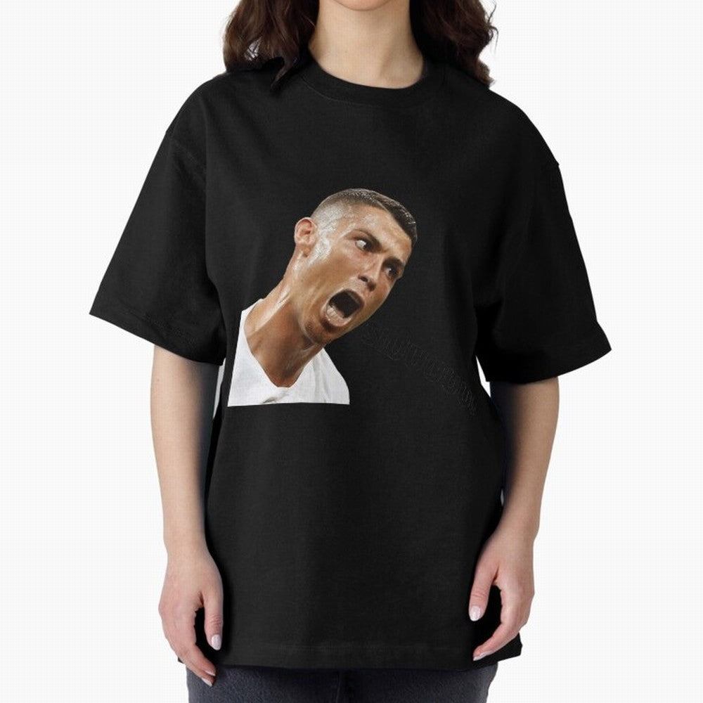 Cristiano Ronaldo Siuuu Meme Oversized T-Shirt Mark FIFA World Cup 2026 USA Canada Mexico Driven by Mbappe and Neymar, France Energy, Global Supporter Spirit, Legendary Goals, National Colors and Tournament Celebration; Ideal for Fans Who Follow