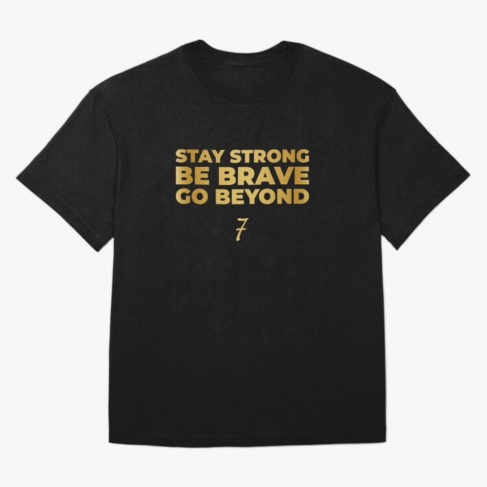 Stay Strong, Be Brave, Go Beyond (Gold Edition) Oversized T-Shirt Mark FIFA World Cup 2026 USA Canada Mexico for Fans of Messi, Neymar and Mbappe and Brazil, Bringing Supporter Pride, Iconic Celebrations, Legendary Names and Global Match Day