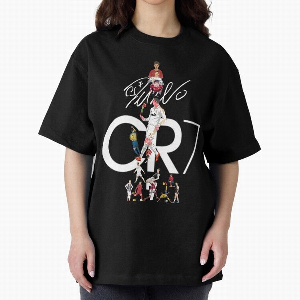 CR7 Oversized T-Shirt Remember FIFA World Cup 2026 for Fans of Mbappe and Neymar and England and Germany, Bringing Sports Nostalgia, International Competition, Famous Players and Unforgettable Victories; Built for Supporters Chasing Trophy Dreams,