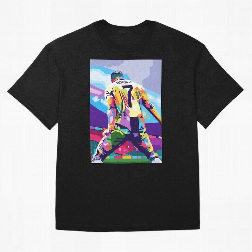 Cristiano Ronaldo Celebration Wpap Pop Art Oversized T-Shirt Support the Legends of the FIFA World Cup 2026 Group Stage Journey through CR7 Highlights, England, France and Netherlands Pride, Championship Spirit, Famous Goals, Roaring Crowds and