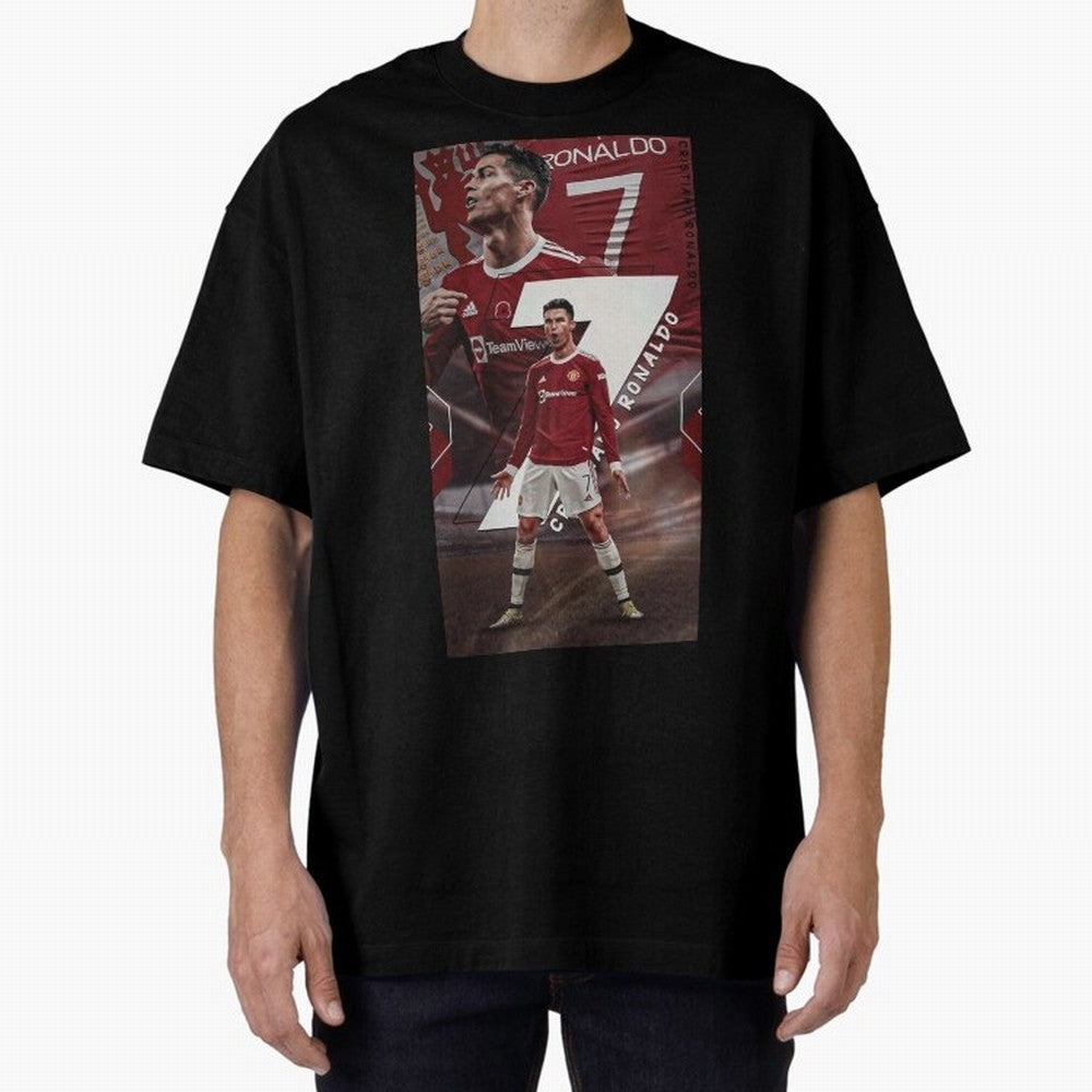 Cristiano Ronaldo Oversized T-Shirt Celebrate the Biggest Stage of the FIFA World Cup 2026 USA Canada Mexico Journey through Haaland Highlights, Argentina and Brazil Pride, Championship Spirit, Famous Goals, Roaring Crowds and International