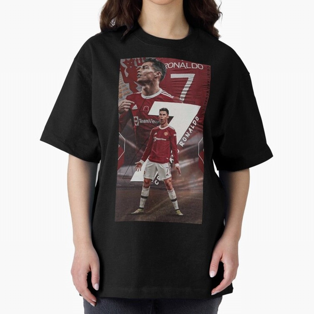 Cristiano Ronaldo Oversized T-Shirt Celebrate the Biggest Stage of the FIFA World Cup 2026 USA Canada Mexico Journey through Haaland Highlights, Argentina and Brazil Pride, Championship Spirit, Famous Goals, Roaring Crowds and International